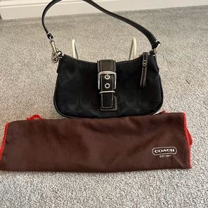 Coach with silver hardware